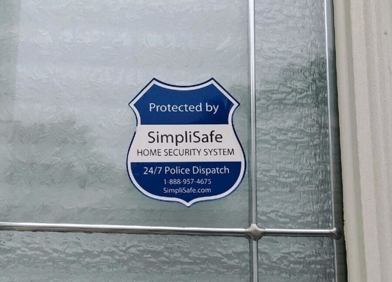 Security Sticker in Window