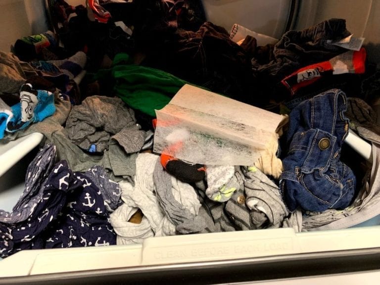 Clothes with Dryer Sheet