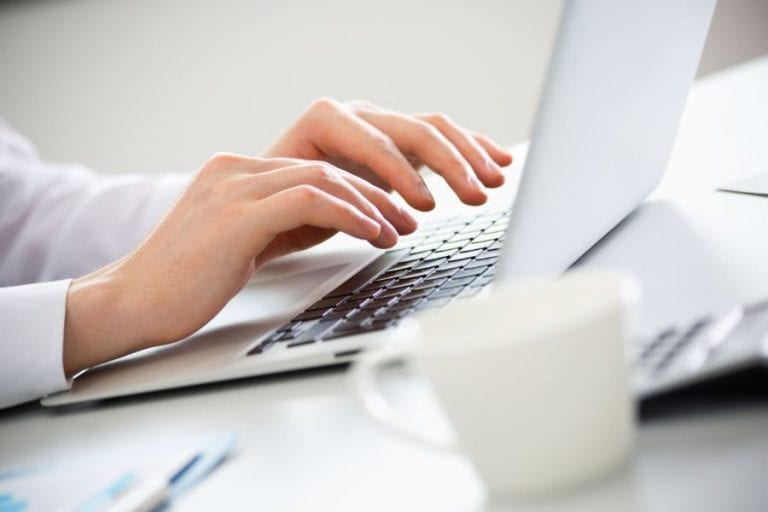 Typing Password on a Computer
