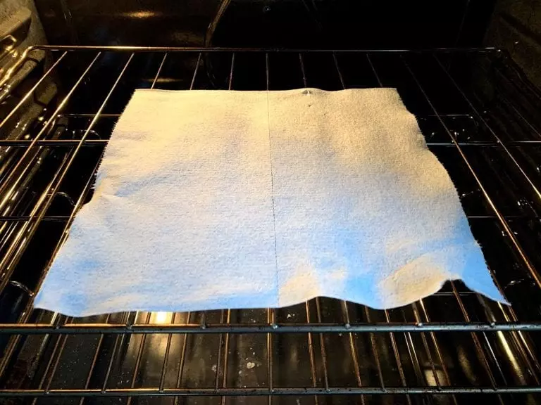 Paper Towel in Oven
