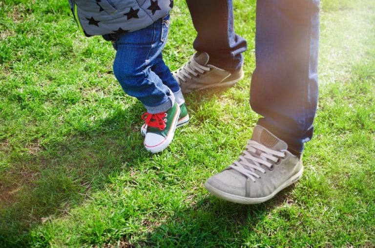 Walking on Grass in Jeans