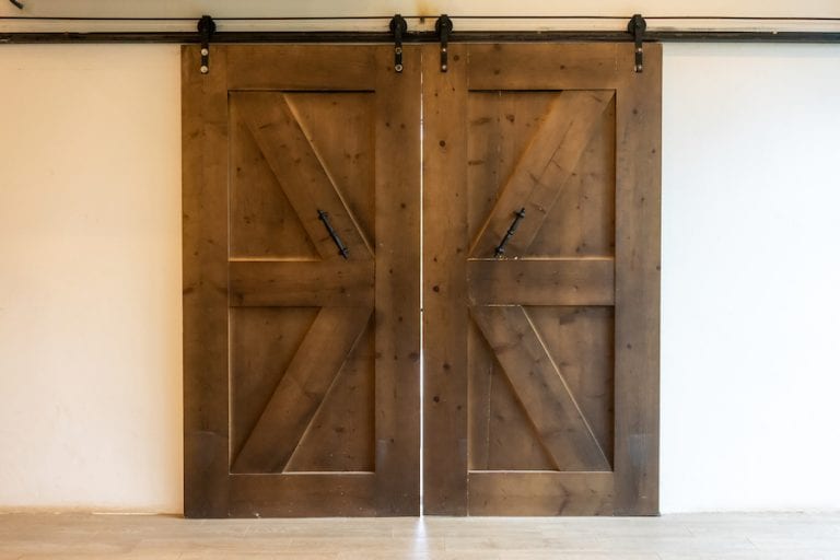 Double Sliding Barn Doors Inside the House