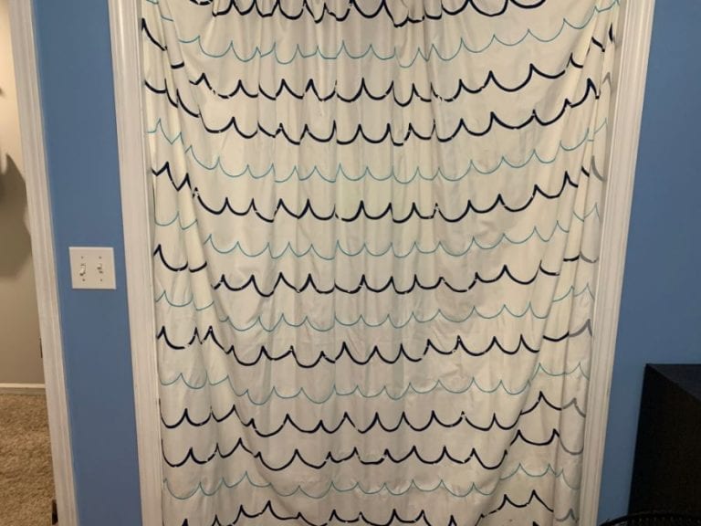 Curtain over Closet