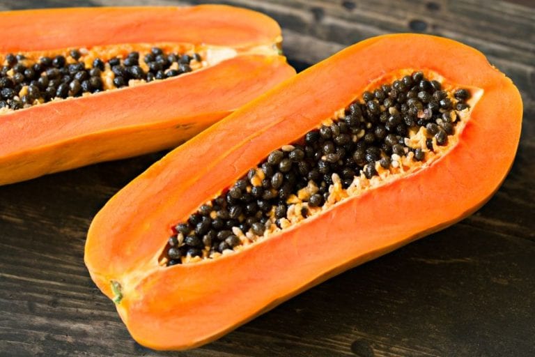Sliced Papaya