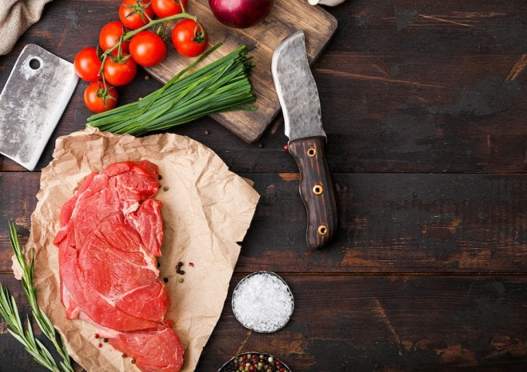 Steak fillet on butchers paper
