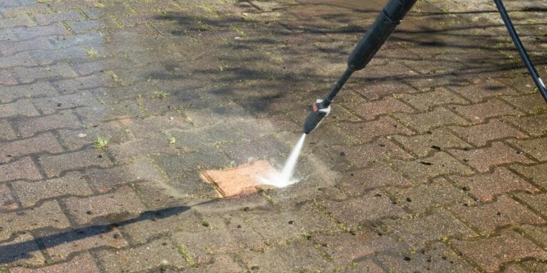 Pressure Washing Dirty Driveway