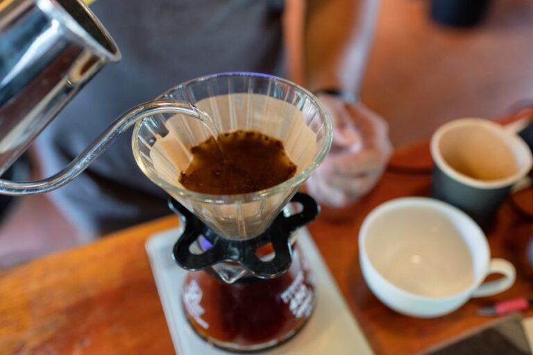 Barista Making Pour Over Coffee