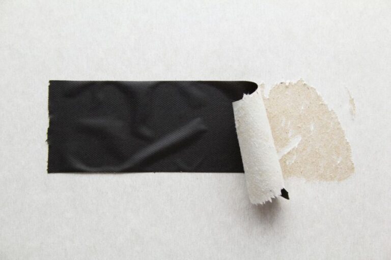 Black Peeling Piece of Gaffer Tape