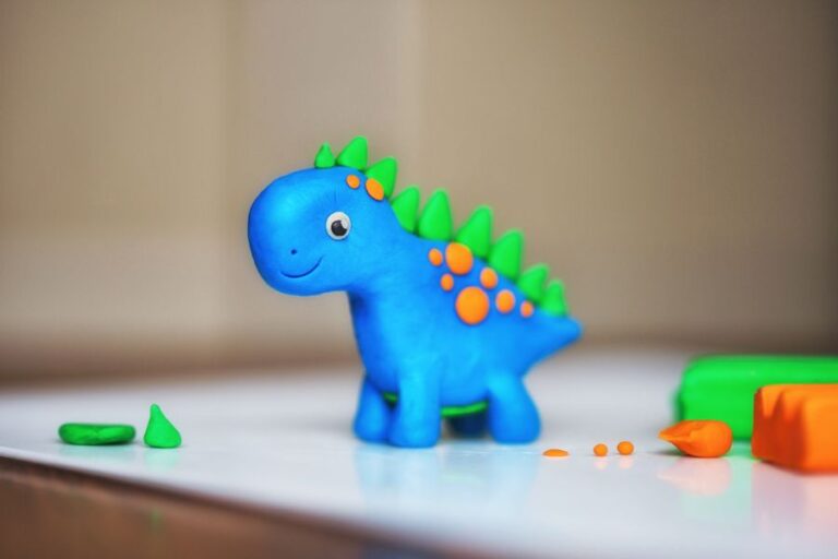 Playdough Dinosaur on Table