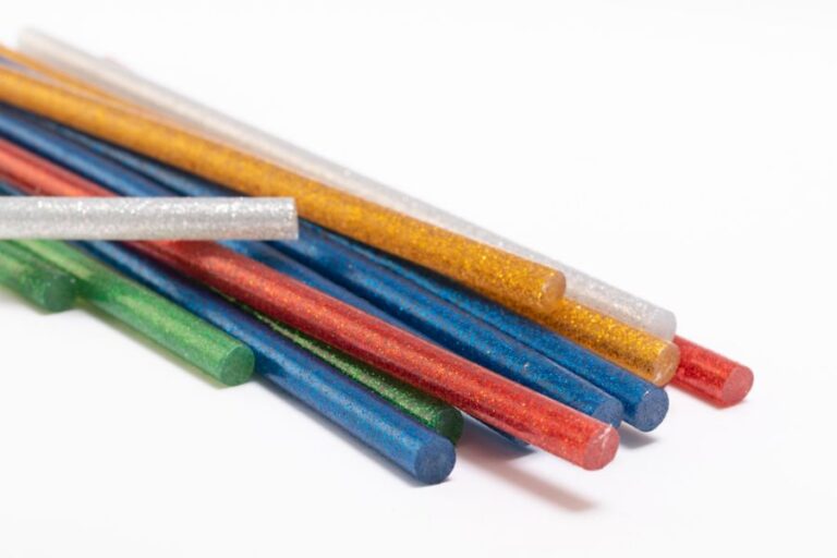 Colored Glitter Glue Sticks for a Glue Gun