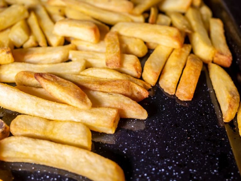 Crispy Golden French Fries Just Out of the Oven