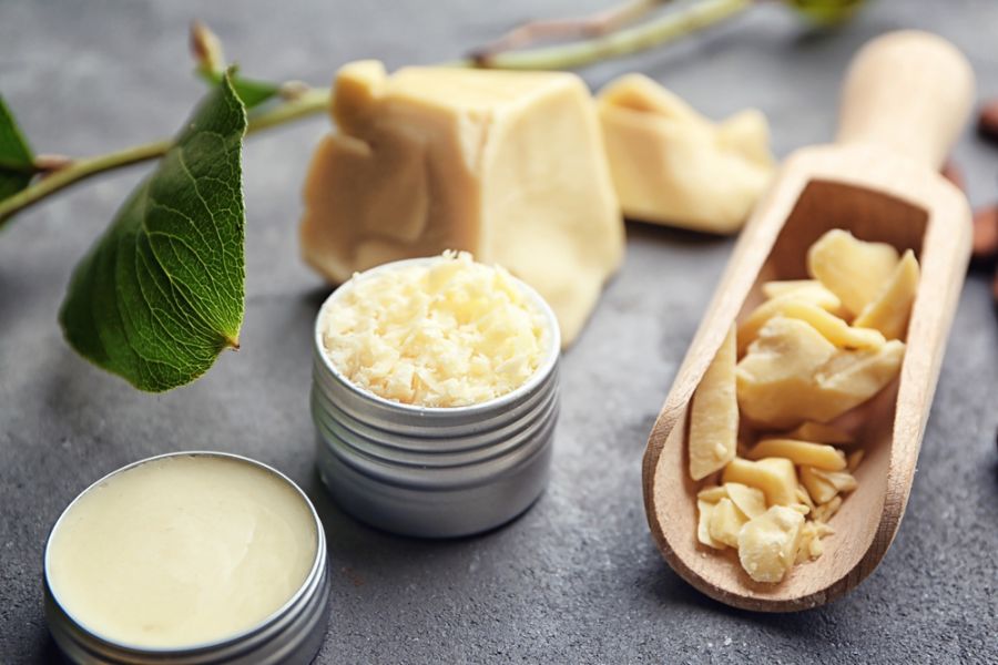 Jars With Cocoa Butter for Cosmetics