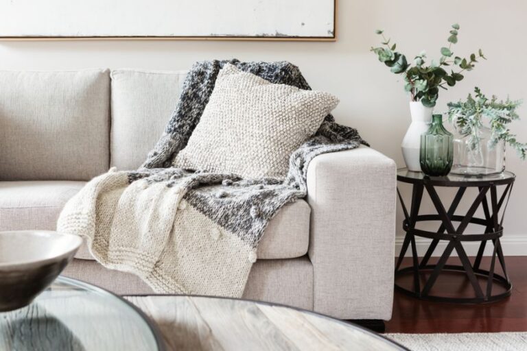 Comfortable Couch Surrounded by Beautiful Interior Decor