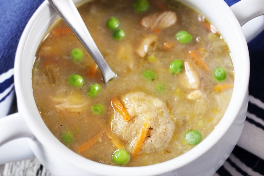 Slow Cooker Chicken and Dumplings in a Crock