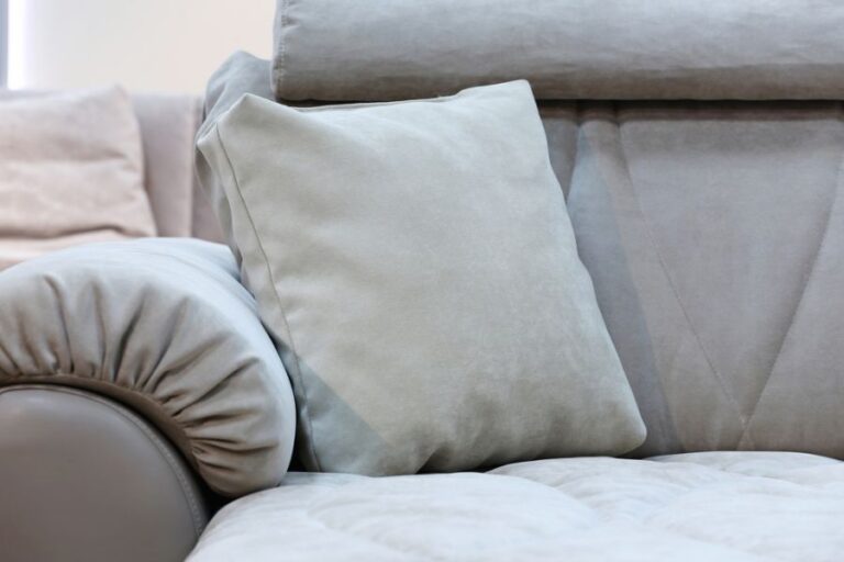 Pillows on a Gray Couch