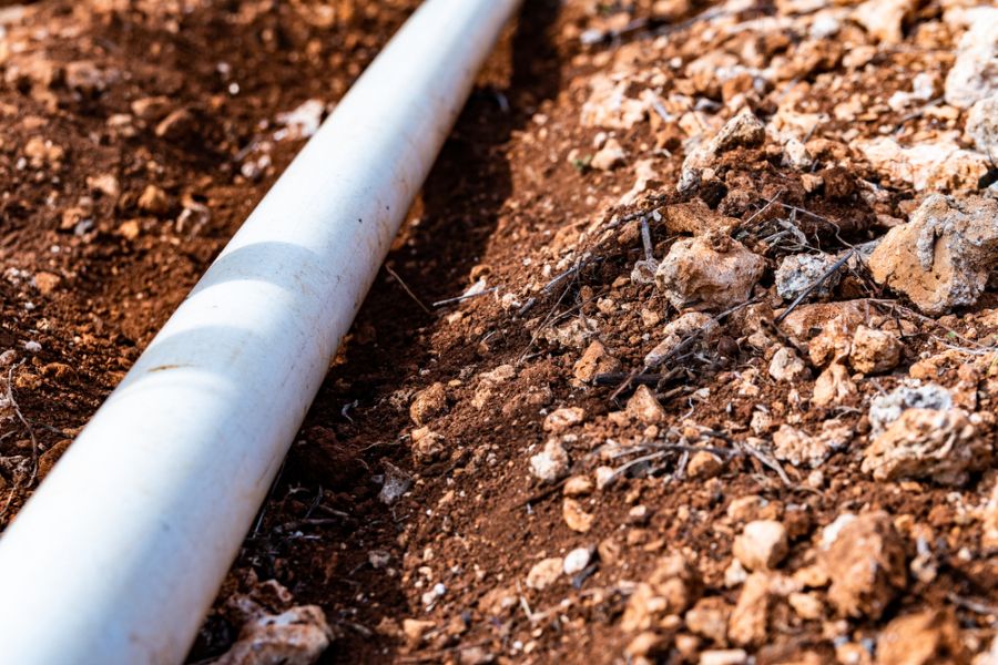 Installation of an Underground Drainage Pipe