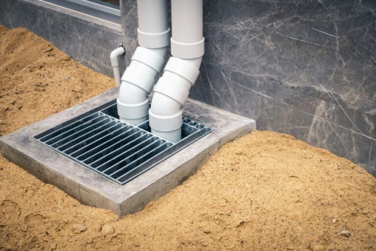 PVC Storm Drainage Pipes Routed Underground