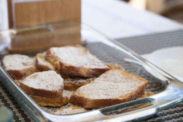 French Toast in a Glass Baking Dish