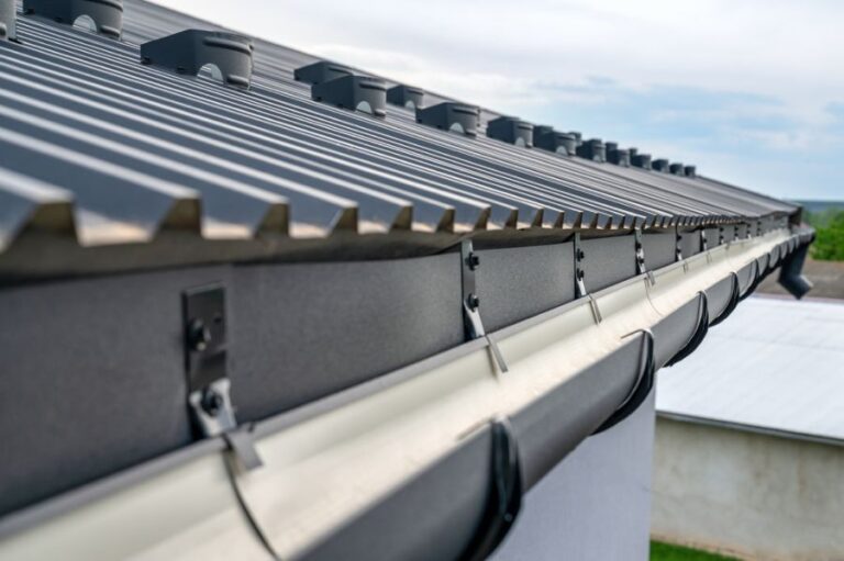 New Gutter System on a Metal Roof