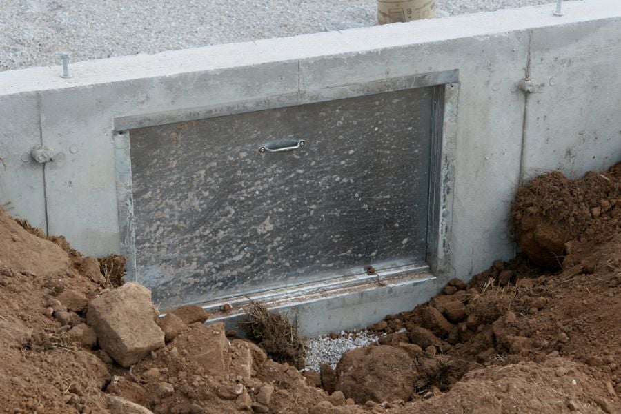 Crawl Space Door on a New Build House