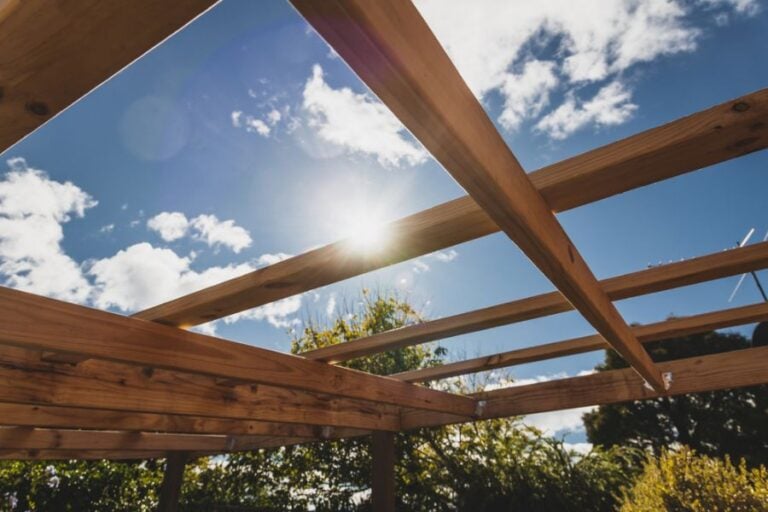 New Backyard Pergola Under Construction