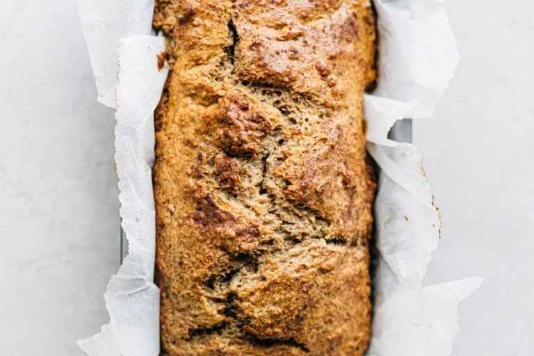 Fresh Banana Bread With a Large Crack on the Top