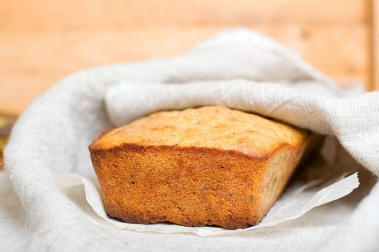 Loaf of Banana Bread That is Very Light on Top