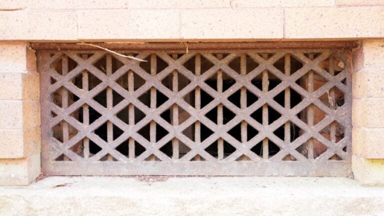 Metal Vent Grate in to a Crawl Space