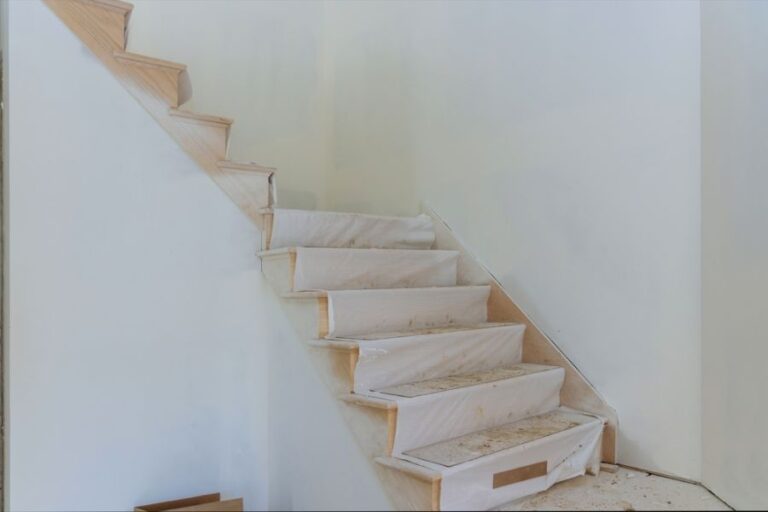 New Stairs Up to a Newly Constructed Second Floor in a House