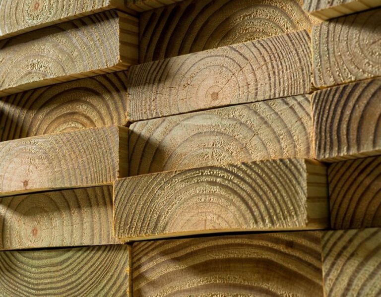 Stack of New Pressure Treated Wood