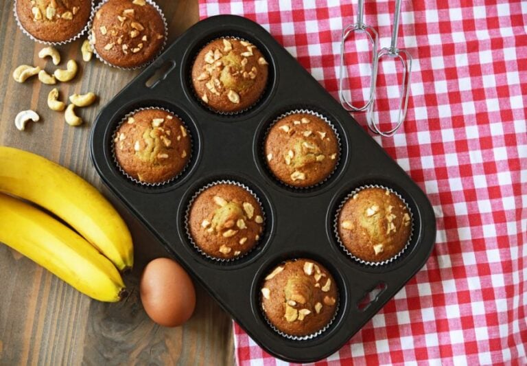 Banana Muffins in a Muffin Tin