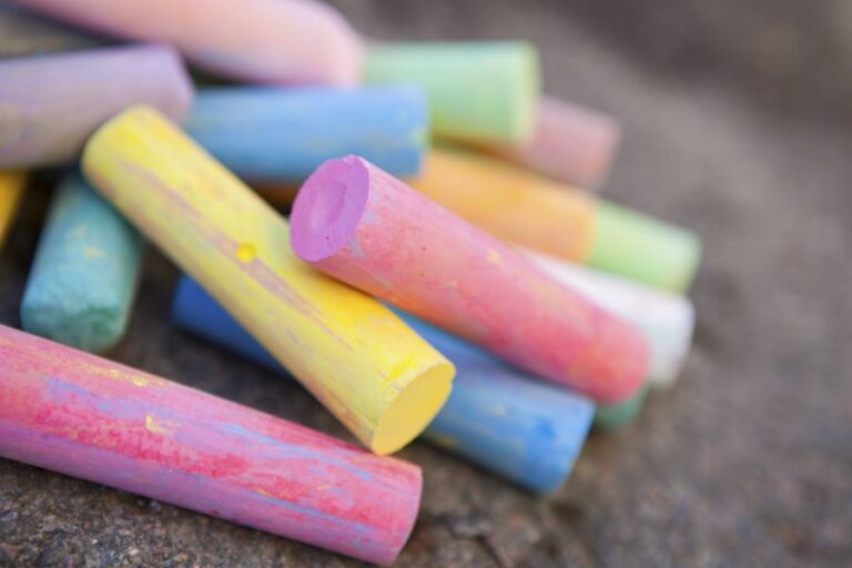 Closeup of a Pile of Sidewalk Chalk