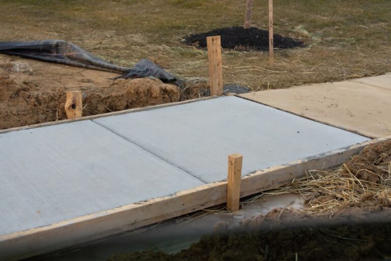 Freshly Poured Sidewalk