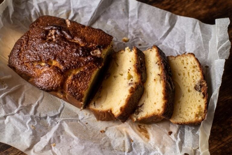 Banana Bread with a Dark Brown Outer Layer